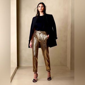 Gold Sequin Trousers